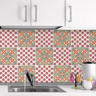 Διακόσμηση παιδικού δωματίου House Art - ΣΗΜΑΝΤΙΚΟ: Σε περίπτωση διαφοράς τιμής από το κατάστημα ισχύει παντα και μόνο η τιμή του καταστήματος Κόκκινο πάτσγουορκ (τεμάχια 8), Τοίχου, Αυτοκόλλητα πλα