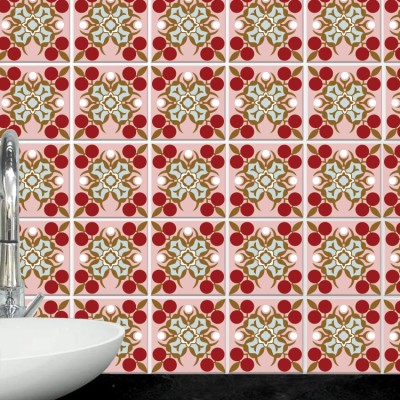 Μαροκινό μοτίβο (6 Τεμάχια), Τοίχου, Αυτοκόλλητα πλακάκ