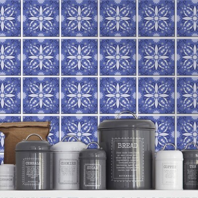 Μοτίβο Σικελίας (8 Τεμάχια), Τοίχου, Αυτοκόλλητα πλακάκ