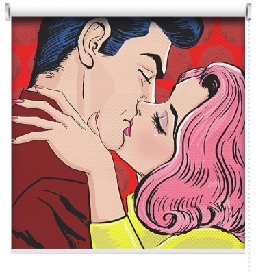 Houseart Φιλί κόμικς, Κόμικς, Ρολοκουρτίνες, 100 x 100 εκ.