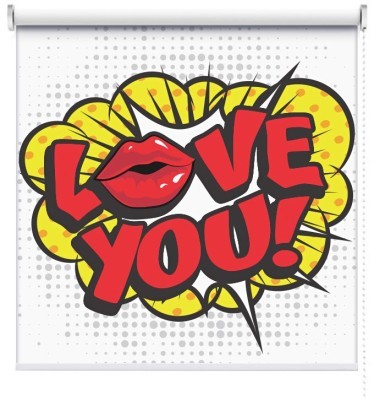 Houseart Love You!, Κόμικς, Ρολοκουρτίνες, 100 x 100 εκ.