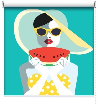 Houseart Ρετρό γυναίκα, Κόμικς, Ρολοκουρτίνες, 96 x 105 εκ.