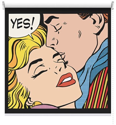 Houseart Ζευγάρι, Κόμικς, Ρολοκουρτίνες, 100 x 100 εκ.