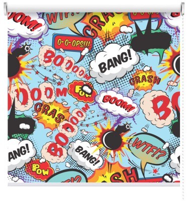 Houseart Boom-Bang!, Κόμικς, Ρολοκουρτίνες, 100 x 100 εκ.