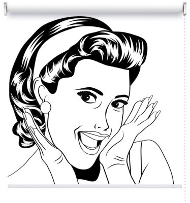 Girl, Κόμικς, Ρολοκουρτίνες, 100 x 100 εκ.