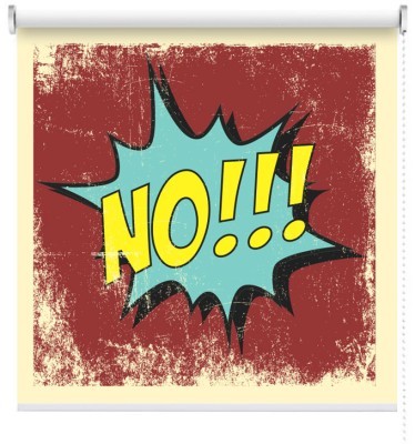 Νο!, Κόμικς, Ρολοκουρτίνες, 100 x 100 εκ.