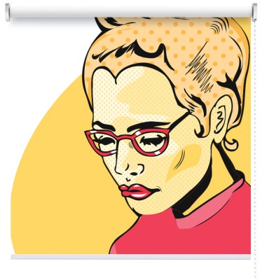 Houseart Woman, Κόμικς, Ρολοκουρτίνες, 100 x 100 εκ.