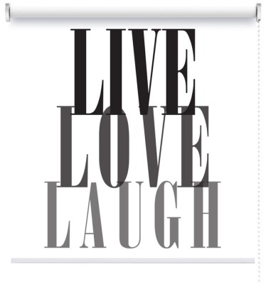Houseart Live,Love,Laugh, Φράσεις, Ρολοκουρτίνες, 100 x 100 εκ.