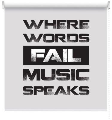 Houseart Music Speak, Φράσεις, Ρολοκουρτίνες, 100 x 100 εκ.