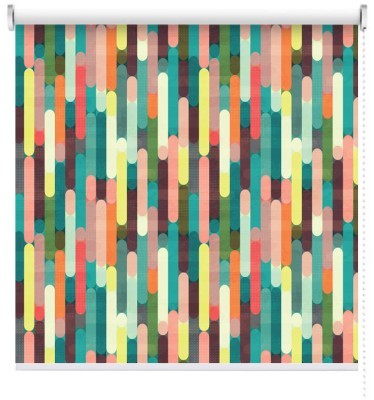 Ρετρό μοτίβο με ρίγες, Μοτίβα, Ρολοκουρτίνες, 100 x 100 εκ.