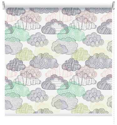 Houseart Σύννεφα, Μοτίβα, Ρολοκουρτίνες, 100 x 100 εκ.