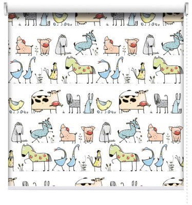Ζωάκια της φάρμας, Παιδικά, Ρολοκουρτίνες, 100 x 100 εκ.