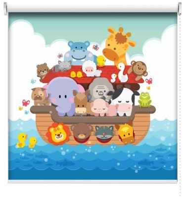 Ζωάκια Πάνω Στην Βάρκα, Παιδικά, Ρολοκουρτίνες, 100 x 100 εκ.