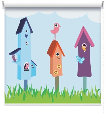 Σπιτάκια με πουλάκια, Παιδικά, Ρολοκουρτίνες, 100 x 100 εκ.
