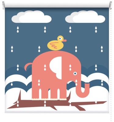 Houseart Ελεφαντάκι, Παιδικά, Ρολοκουρτίνες, 100 x 100 εκ.