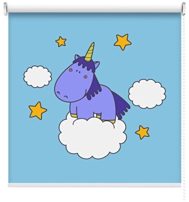 Μονόκερος στα σύννεφα, Παιδικά, Ρολοκουρτίνες, 100 x 100 εκ.