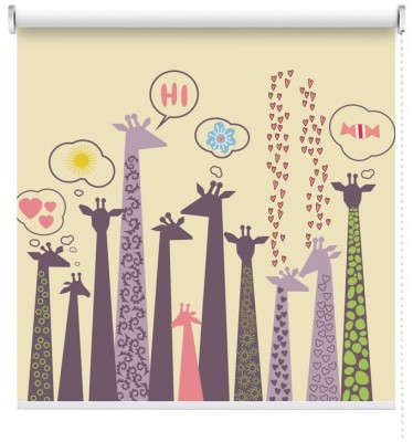 Καμηλοπάρδαλη, Παιδικά, Ρολοκουρτίνες, 100 x 100 εκ.