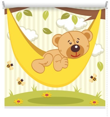 Αρκουδάκι σε αιώρα, Παιδικά, Ρολοκουρτίνες, 100 x 100 εκ.