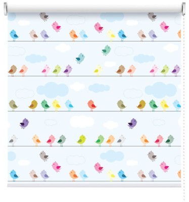 Houseart Πολύχρωμα πουλιά, Παιδικά, Ρολοκουρτίνες, 90 x 117 εκ.
