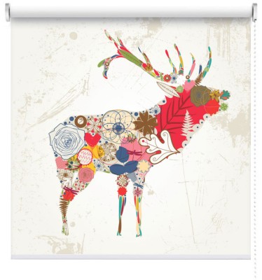 Houseart Τάρανδος ρετρό, Παιδικά, Ρολοκουρτίνες, 100 x 100 εκ.