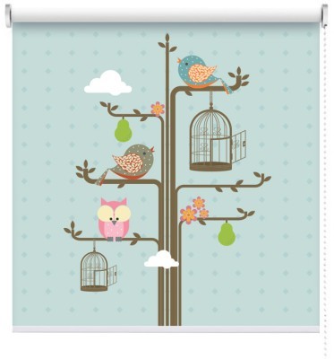 Πουλιά σε κλαδιά δέντρου, Παιδικά, Ρολοκουρτίνες, 85 x 120 εκ.