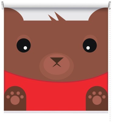 Αρκουδάκι με κόκκινο μπλουζάκι, Παιδικά, Ρολοκουρτίνες, 80 x 136 εκ.