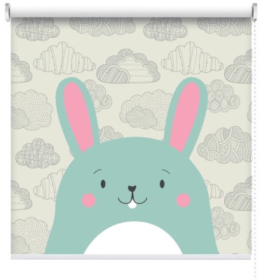 Houseart Xαριτωμένο Kουνέλι, Παιδικά, Ρολοκουρτίνες, 100 x 100 εκ.