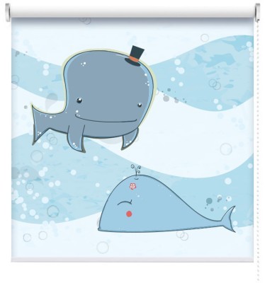 Φάλαινες, Παιδικά, Ρολοκουρτίνες, 100 x 100 εκ.