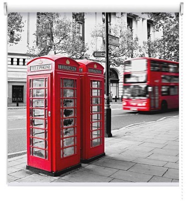 Τηλεφωνικός θάλαμος, Πόλεις - Ταξίδια, Ρολοκουρτίνες, 109 x 93 εκ.