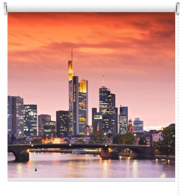 Φρανκφούρτη το βράδυ, Πόλεις - Ταξίδια, Ρολοκουρτίνες, 120 x 81 εκ.