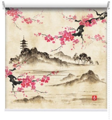 Λίμνη στους λόφους, Vintage, Ρολοκουρτίνες, 100 x 100 εκ.