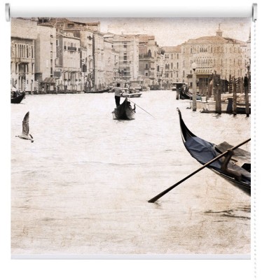 Houseart Γόνδολες στη Βενετία, Vintage, Ρολοκουρτίνες, 120 x 80 εκ.