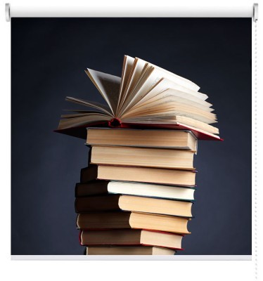 Σωρός από παλιά βιβλία, Vintage, Ρολοκουρτίνες, 80 x 121 εκ.