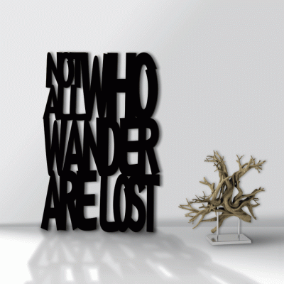 Houseart Not All Who, Γραφείο, Λέξεις - Φράσεις, 3D ΣΧΕΔΙΑ, 40 x 60 εκ., Ξύλο MDF (6mm)