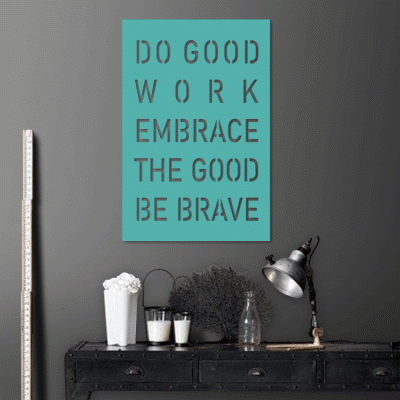 Do Good Work, Γραφείο, Λέξεις - Φράσεις, 3D ΣΧΕΔΙΑ, 40 x 60 εκ., Ξύλο MDF (6mm)