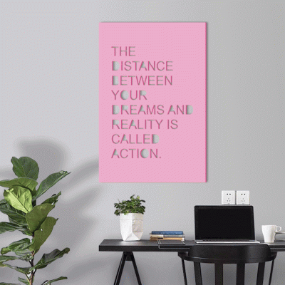 Houseart The Distance Between, Γραφείο, Λέξεις - Φράσεις, 3D ΣΧΕΔΙΑ, 40 x 60 εκ., Ξύλο MDF (6mm)