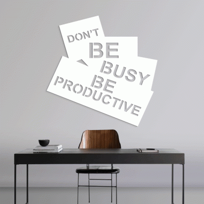 Houseart Don\'t Be Busy, Γραφείο, Λέξεις - Φράσεις, 3D ΣΧΕΔΙΑ, 50 x 50 εκ., Ξύλο MDF (6mm)
