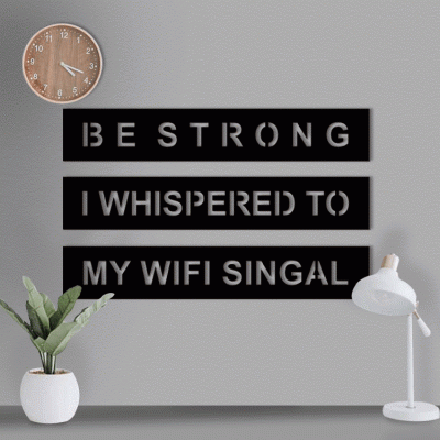 Be Strong, Γραφείο, Λέξεις - Φράσεις, 3D ΣΧΕΔΙΑ, 50 x 30 εκ., Ξύλο MDF (6mm)