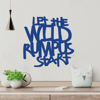 Let The Wild, Παιδικά, Λέξεις - Φράσεις, 3D ΣΧΕΔΙΑ, 50 x 50 εκ., Ξύλο MDF (6mm)