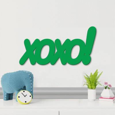Houseart Xoxo!, Παιδικά, Λέξεις - Φράσεις, 3D ΣΧΕΔΙΑ, 50 x 25 εκ., Ξύλο MDF (6mm)