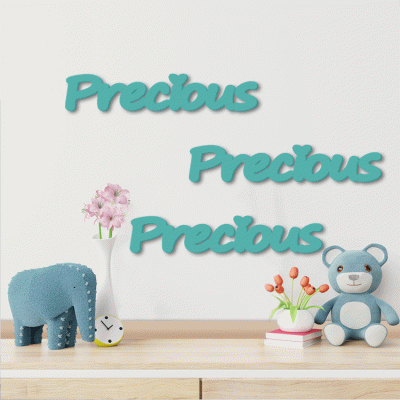 Houseart Precious, Παιδικά, Λέξεις - Φράσεις, 3D ΣΧΕΔΙΑ, 50 x 30 εκ., Ξύλο MDF (6mm)