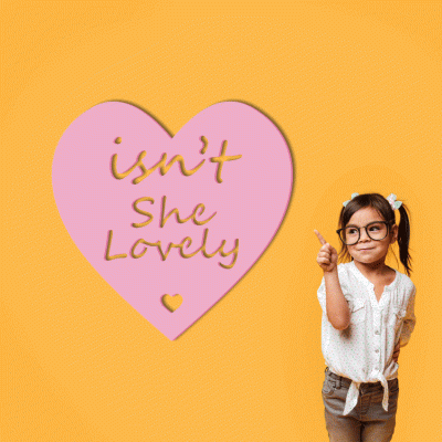 Houseart Isn\'t She Lovely, Παιδικά, Λέξεις - Φράσεις, 3D ΣΧΕΔΙΑ, 50 x 50 εκ., Ξύλο MDF (6mm)