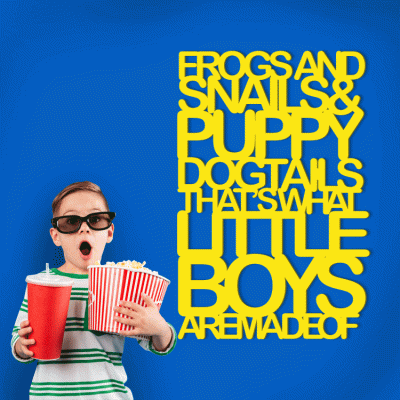 Little Boys, Παιδικά, Λέξεις - Φράσεις, 3D ΣΧΕΔΙΑ, 40 x 60 εκ., Ξύλο MDF (6mm)