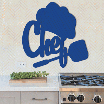 Houseart Chef, Κουζίνα, Λέξεις - Φράσεις, 3D ΣΧΕΔΙΑ, 50 x 50 εκ., Ξύλο MDF (6mm)