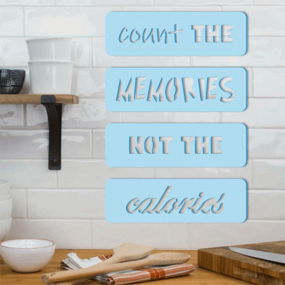 Houseart Count The Memories, Κουζίνα, Λέξεις - Φράσεις, 3D ΣΧΕΔΙΑ, 40 x 60 εκ., Ξύλο MDF (6mm)