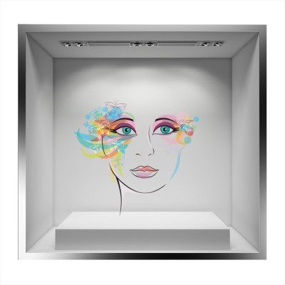 Make-up, Αποκριάτικα, Αυτοκόλλητα βιτρίνας, 72 x 67 εκ.