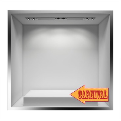 Houseart Carnival Arrow, Αποκριάτικα, Αυτοκόλλητα βιτρίνας, 70 x 35 εκ.