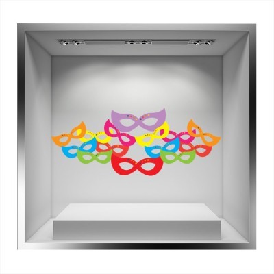 Διακόσμηση παιδικού δωματίου House Art - ΣΗΜΑΝΤΙΚΟ: Σε περίπτωση διαφοράς τιμής από το κατάστημα ισχύει παντα και μόνο η τιμή του καταστήματος Καλό Καρναβάλι, Αποκριάτικα, Αυτοκόλλητα βιτρίνας, 100