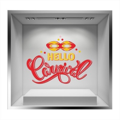 Hello carnival Αποκριάτικα Αυτοκόλλητα βιτρίνας 74 x 101 cm (17200)
