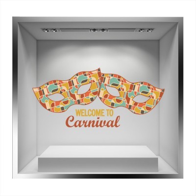 Welcome Carnival Αποκριάτικα Αυτοκόλλητα βιτρίνας 45 x 100 cm (17201)